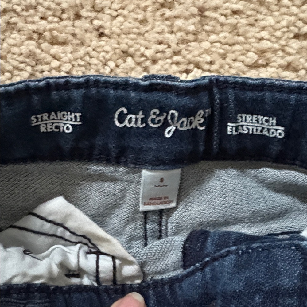 Upcycled with Granny squares Cat & Jack Dark Blue Stretch Jeans - Picture 6 of 8